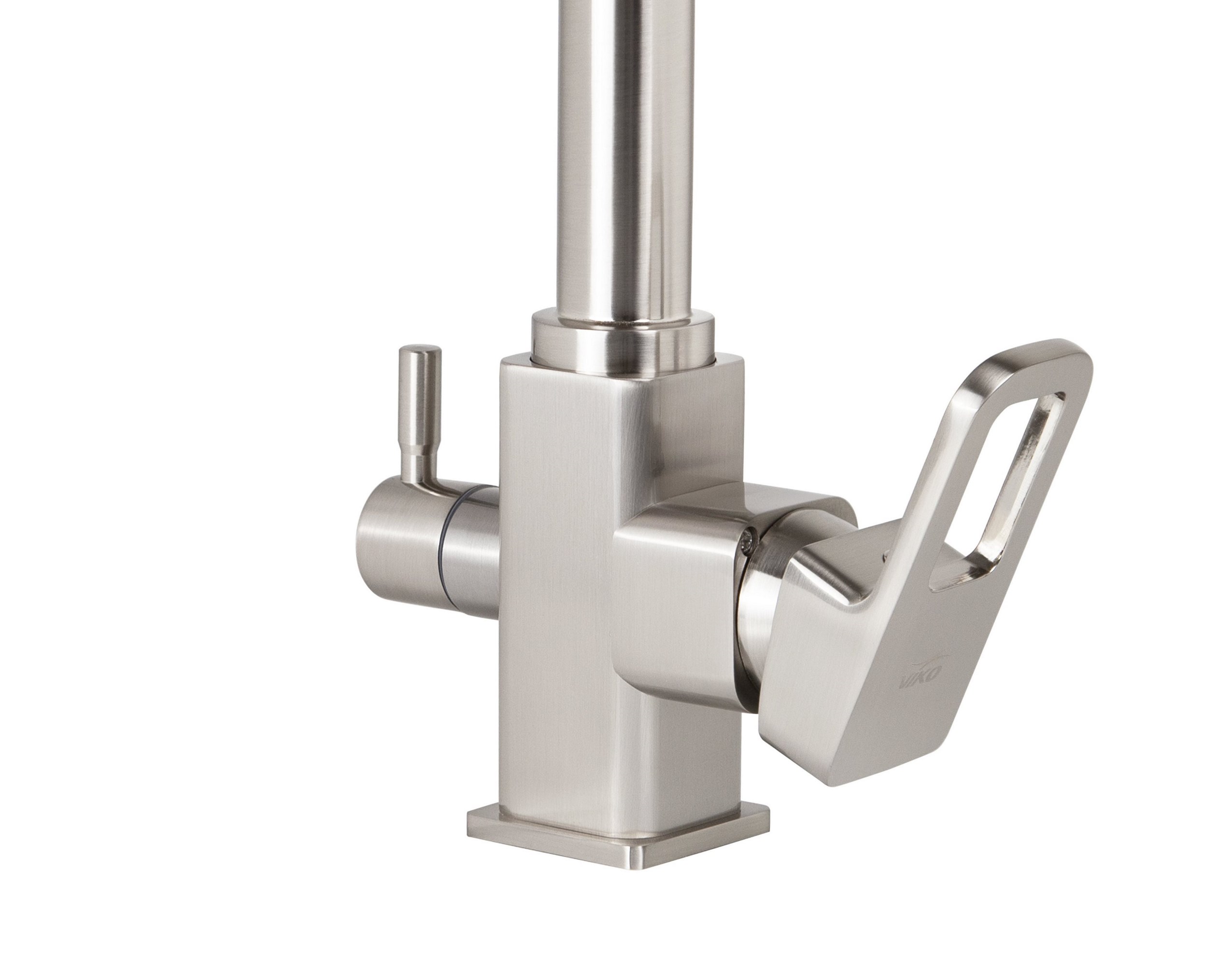 Смеситель VIKO  V-5705 для кухни, серебро, излив поворотный, латунь