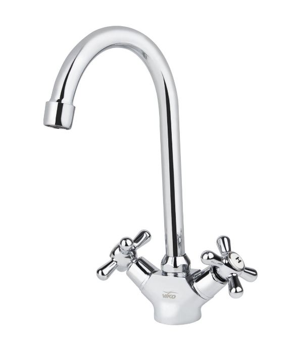 Смеситель VIKO  кухня крест кер.R-излив с гайкой