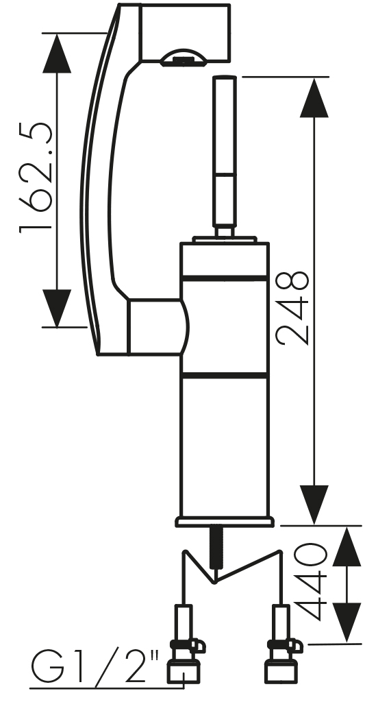 Смеситель KAISER Merkur 27011 для раковины, хром