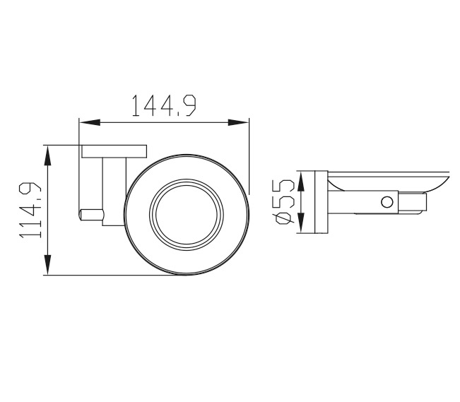 Держатель мыльницы(стекло) KAISER хром (латунь)