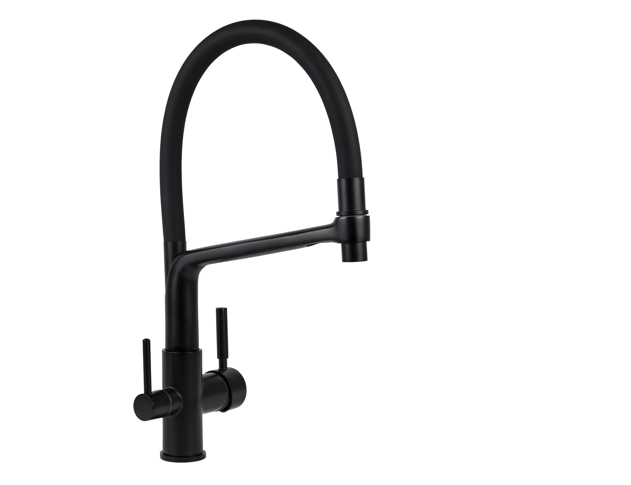 Смеситель VIKO  V-5602 для кухни, черный, излив поворотный, латунь