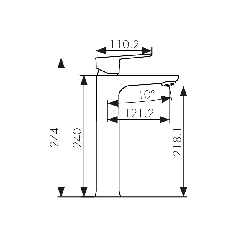 Смеситель KAISER Atrio 60033 для раковины, высокий, белый-хром
