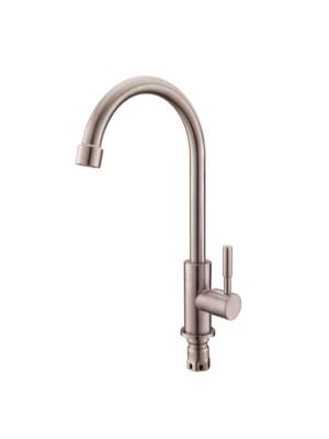 Смеситель VIKO  V-4400 , серебро, излив поворотный, нержавеющая сталь