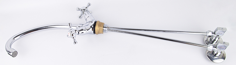 Смеситель KAISER Carlson Style 11143 для кухни, хром, излив поворотный, латунь