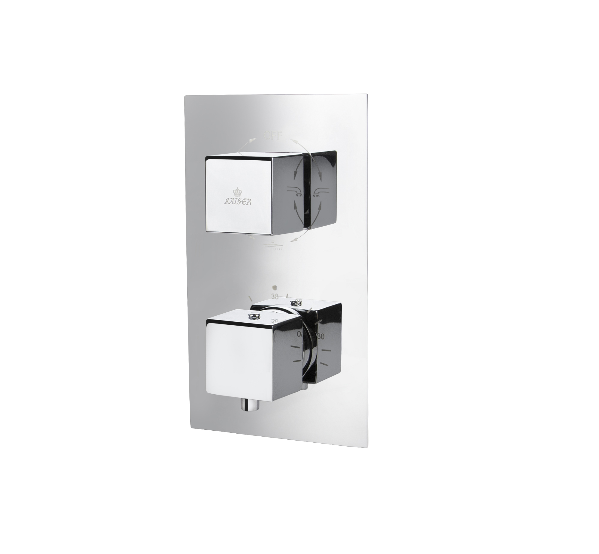 Душевая система встариваемая с термостатом KAISER Sonat 34577, хром, латунь