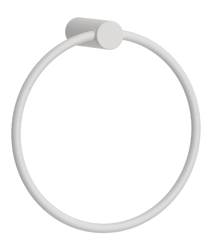 Держатель полотенца круглый KAISER Vita /Нержавейка/Белый матовый