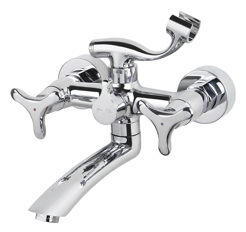 Смеситель KAISER Trio 57122 для ванны и душа, латунь, хром, поворотный