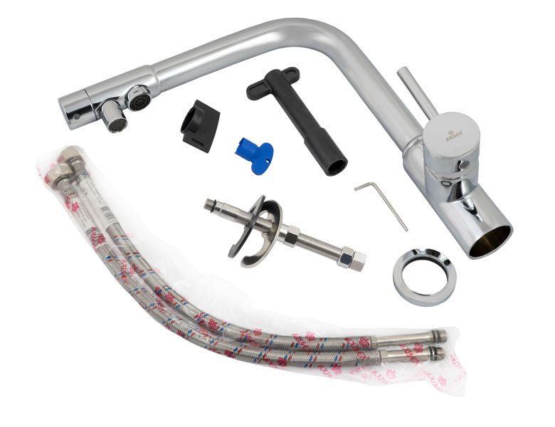 Смеситель KAISER Teka 13044 для кухни с подачей фильтрованной воды, хром, излив поворотный, латунь