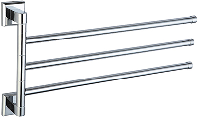 Держатель полотенца тройной поворотный 412x215x47mm VIKO хром (латунь)