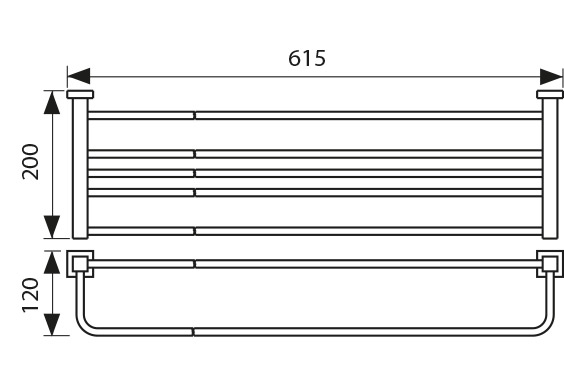 4309 Полка для полотенец с держателем_2
