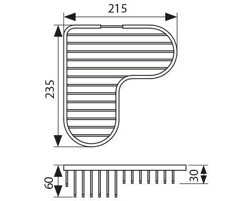 5030 Полка настенная угловая_2 5030 Полка настенная угловая_2