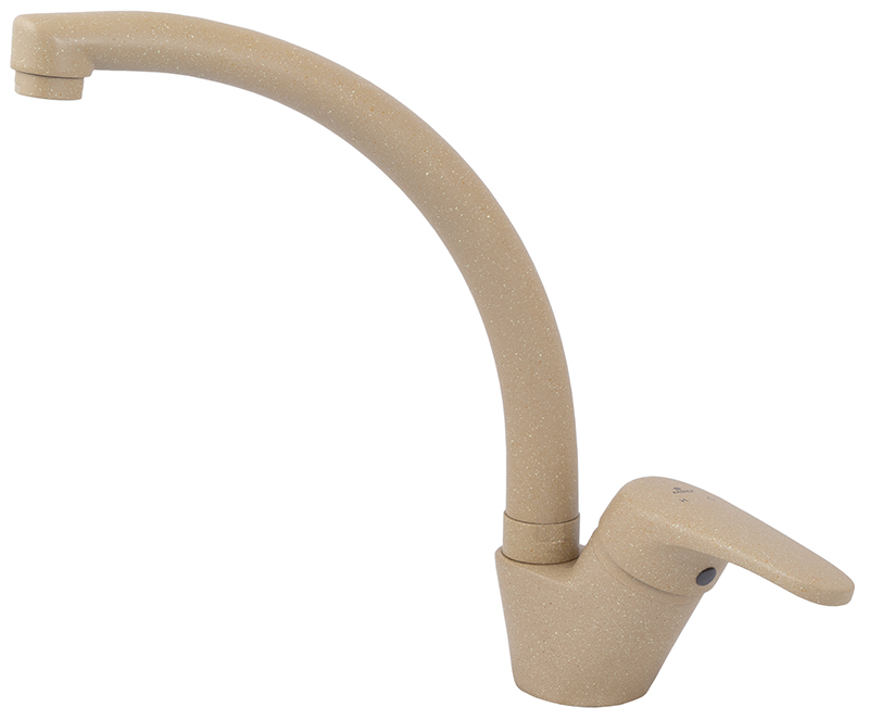 Смеситель KAISER County 55244-6 для кухни, темно-бежевый, излив поворотный, латунь