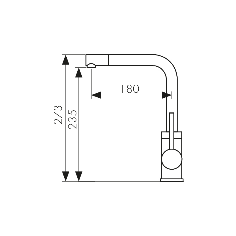Смеситель KAISER Teka 13144 для кухни, хром, излив поворотный, латунь