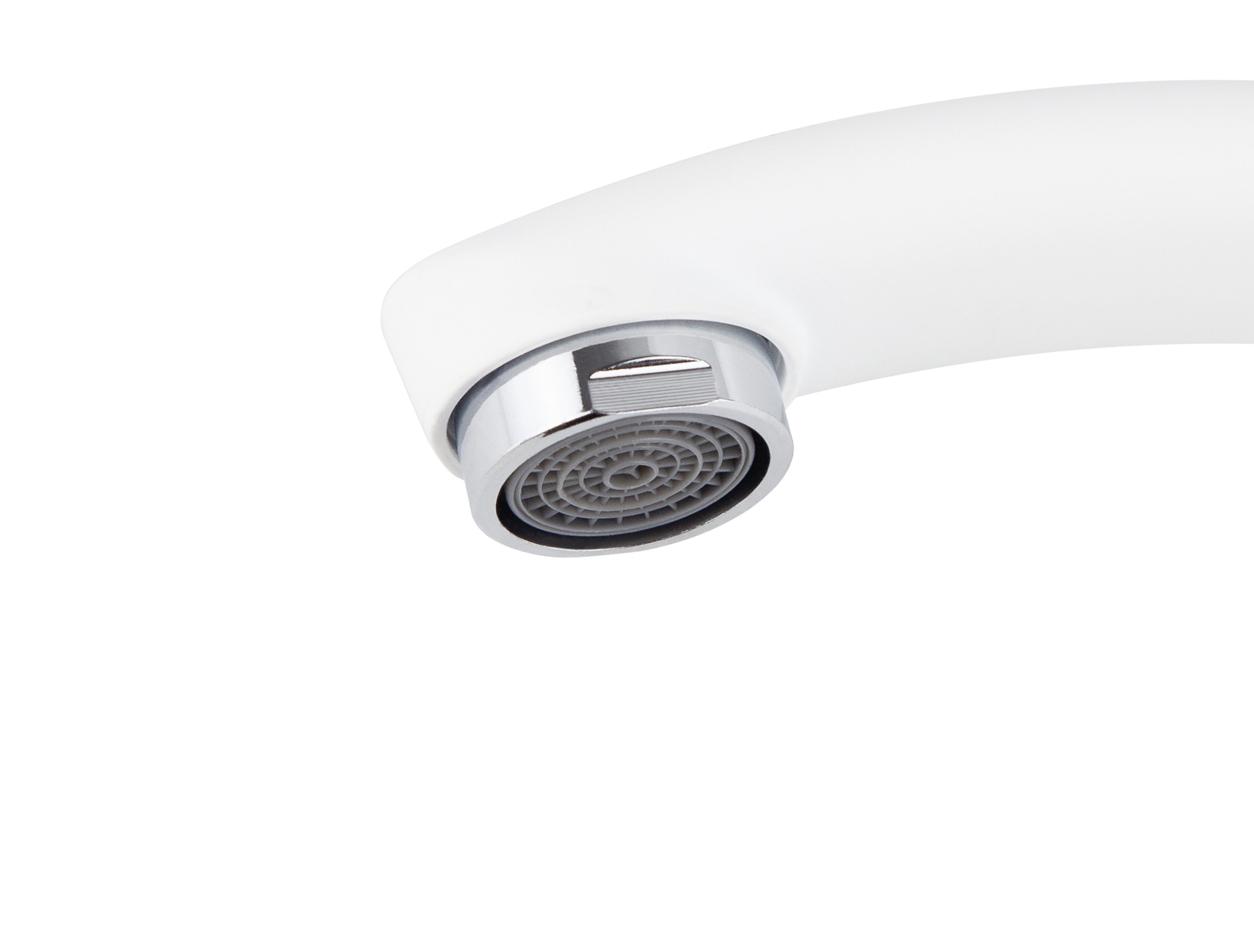 Смеситель VIKO  V-4143 для кухни, белый, хром, излив поворотный, цинковый сплав