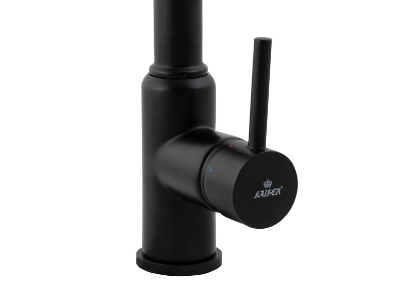 Смеситель KAISER Teka 13044-9 для кухни с подачей фильтрованной воды, чёрный матовый, излив поворотн