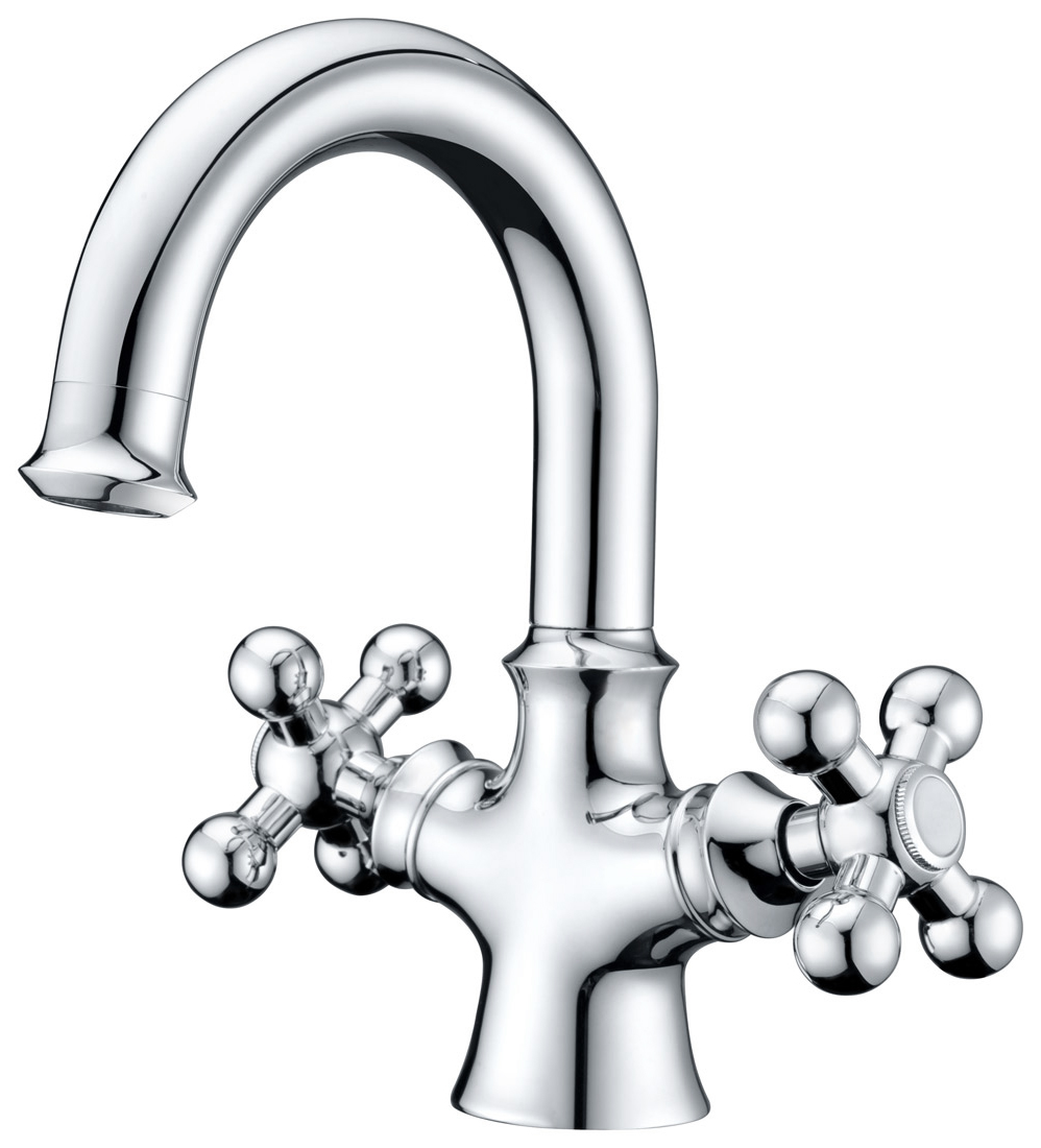 Смеситель KAISER Carlson Lux 11211 для раковины, керамика, хром