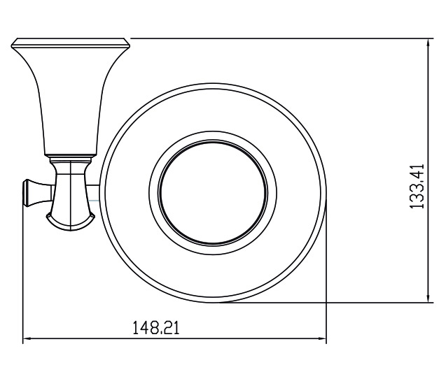 Держатель мыльницы(стекло) KAISER бронза (латунь)