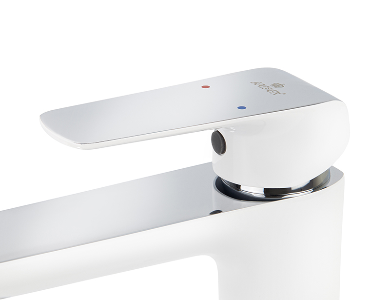 Смеситель KAISER Glory 69111 для раковины, белый-хром