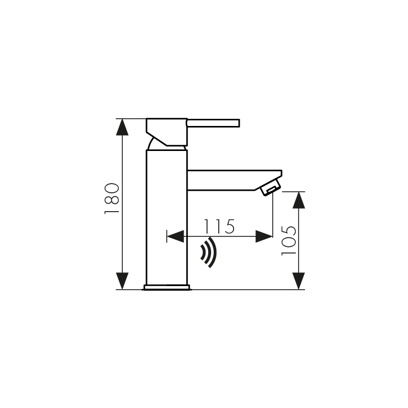 Смеситель KAISER Sensor для раковины 38211, сенсор, рукоятка