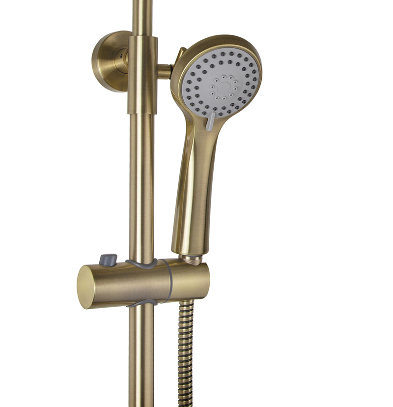 Душевая система KAISER Trio 3-листник бронза