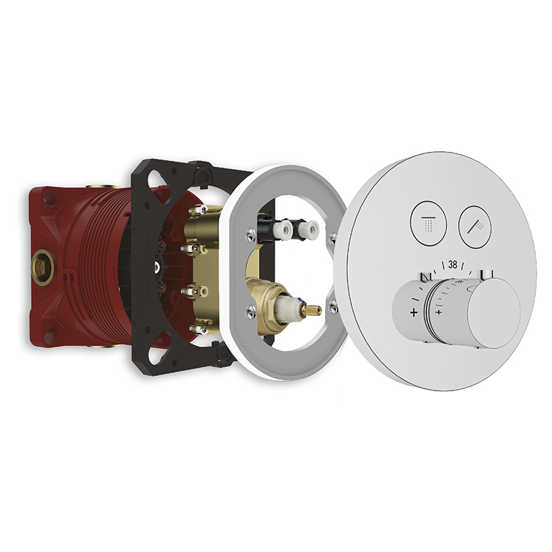 Душевая система встариваемая с термостатом KAISER Sano 08277, хром, латунь