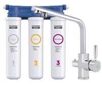 Комплект KAISER со смесителем для кухни под фильтр 40144 (хром) и системой очистки воды БАРЬЕР ЭКСПЕРТ Slim Классик