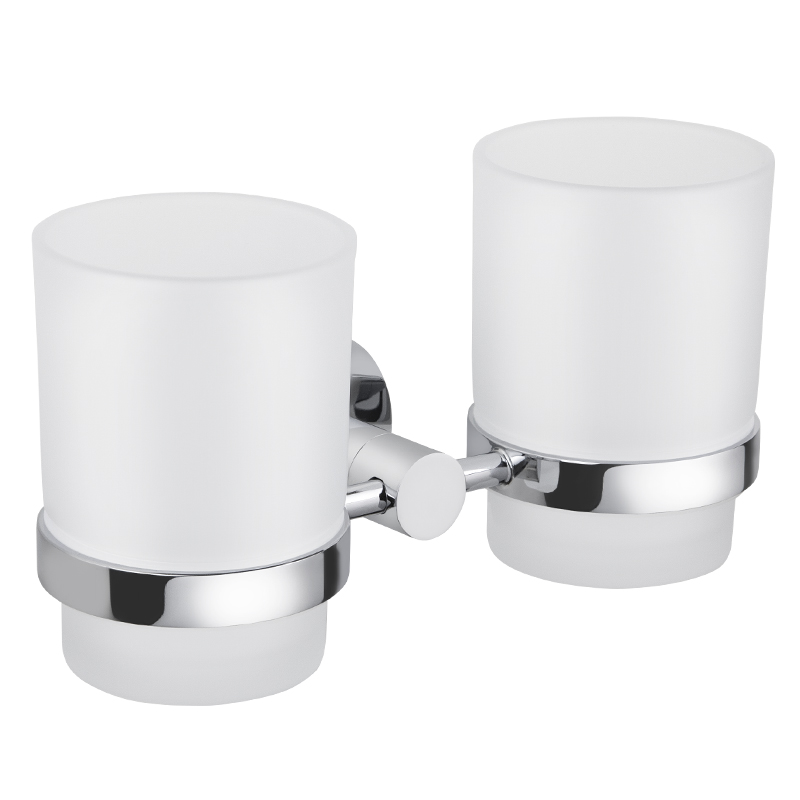 Держатель стаканов двойной(стекло) KAISER хром (латунь)