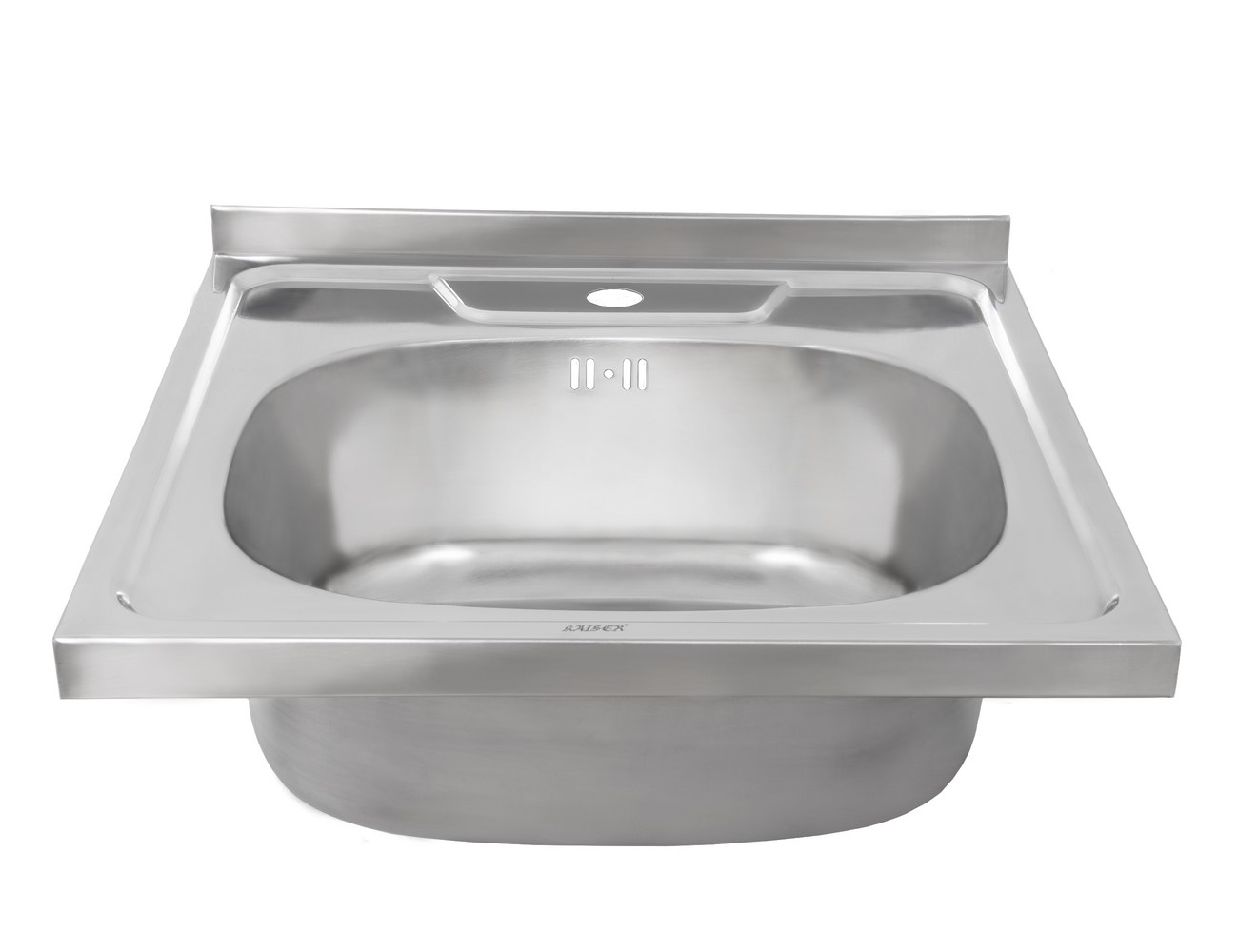 Мойка из нержавейки "KAISER" накладная 500x500*0.8mm хром/сифон