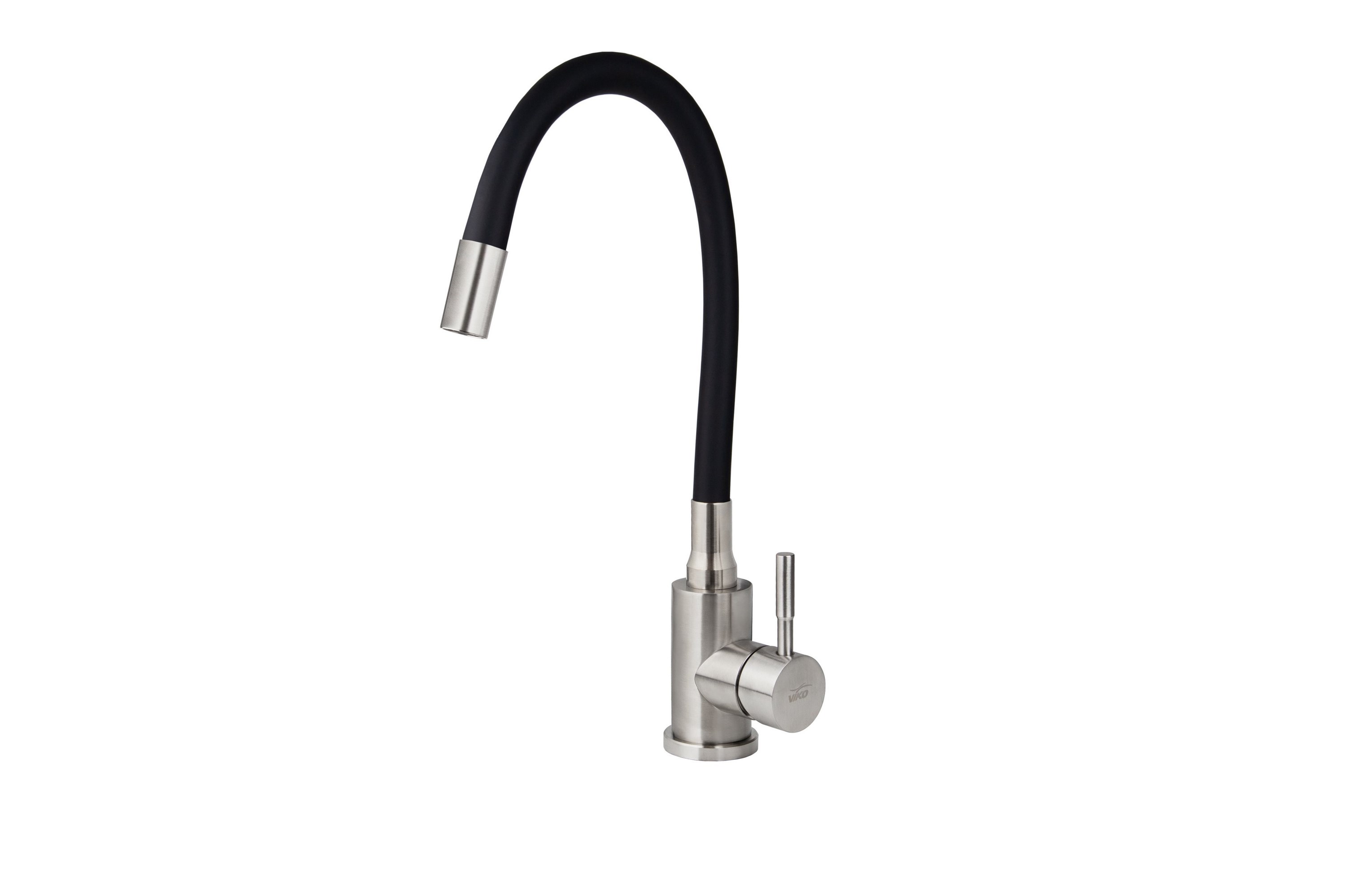 Смеситель VIKO  V-4428 для кухни, серебро, излив поворотный, нержавеющая сталь