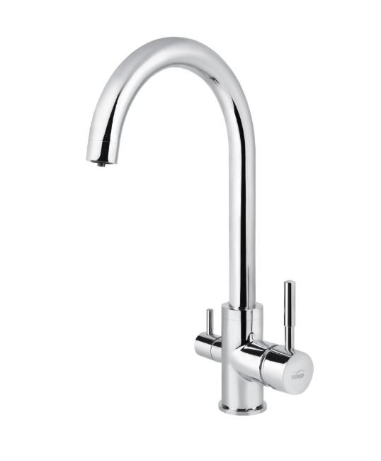 Смеситель VIKO кухня боковой  под фильтр (латунь) Ø35 с гайкой, хром