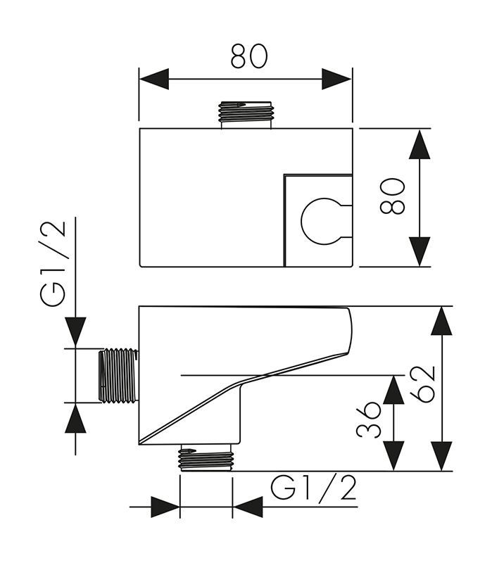 Наст. соед. д/шланга с поворотн. держателем 80х80х62мм_5