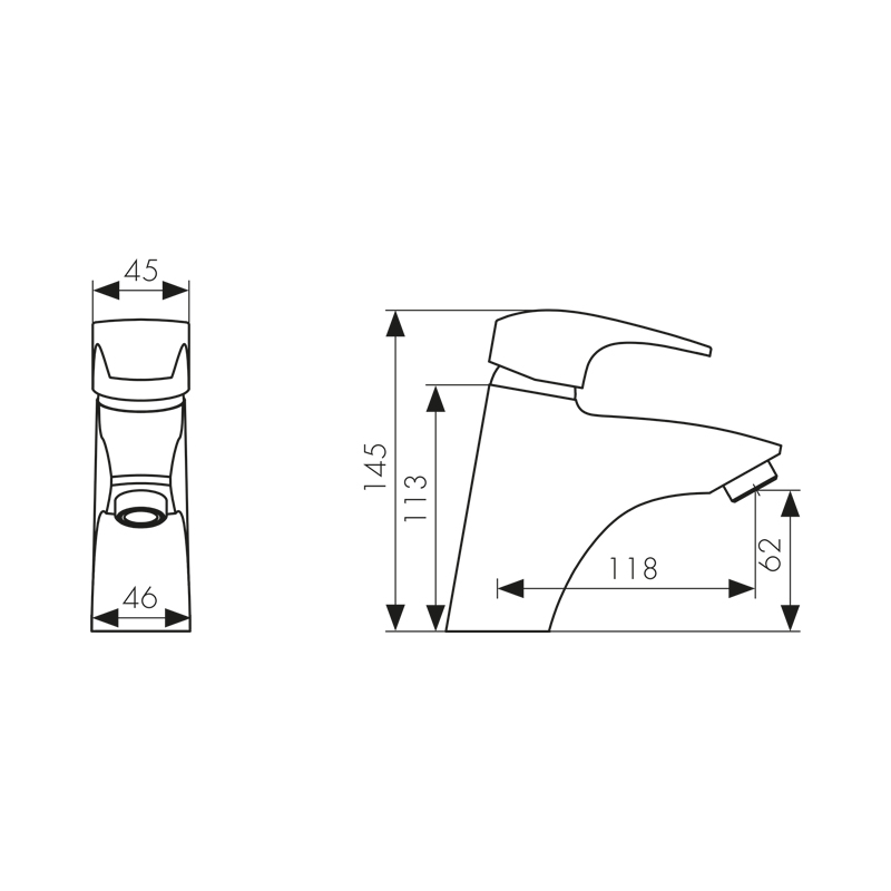 Смеситель KAISER Guss 68011 для раковины, латунь, хром