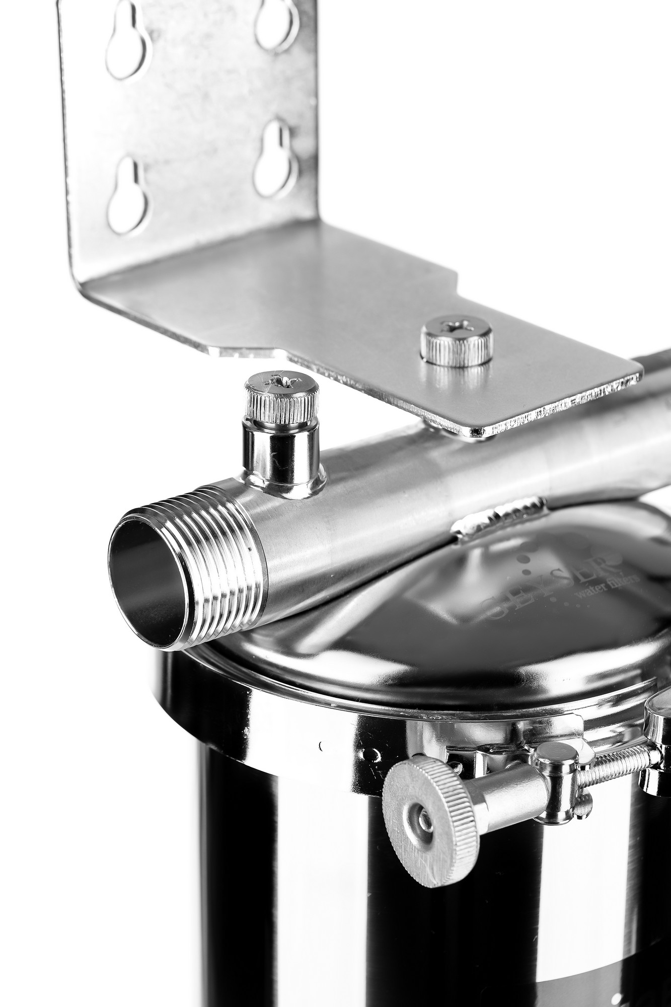 Корпус фильтр (нержавейка) Гейзер Тайфун 10ВВ 