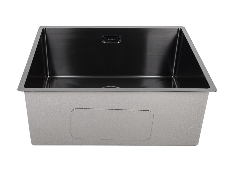 Мойка из нержавейки KAISER 530x430x200*2.0+1.2mm (воронёная сталь) /сифон