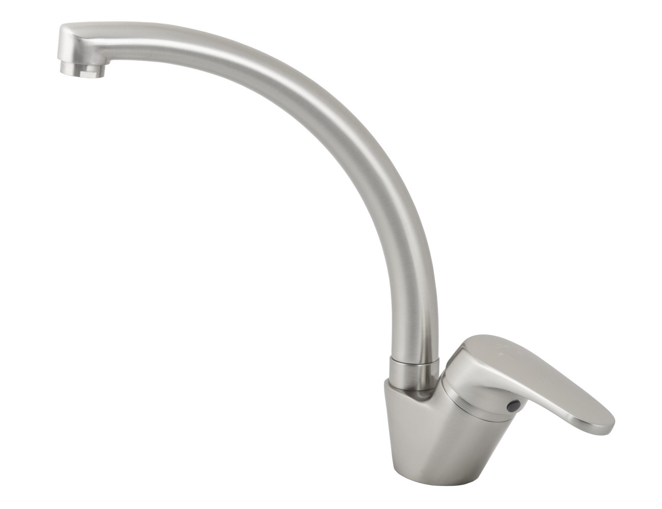 Смеситель KAISER County 55244-2 для кухни, серебро, излив поворотный, латунь