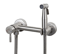 Смеситель VIKO настенный под биде гигиеническим душем, однорукий Ø25, латунь, серебро Смеситель VIKO настенный под биде гигиеническим душем, однорукий Ø25, латунь, серебро