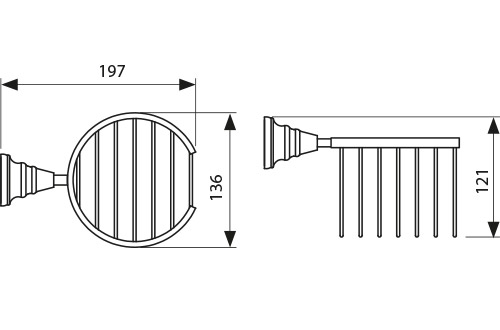 Держатель для освежителя воздуха настенный KAISER хром (латунь)