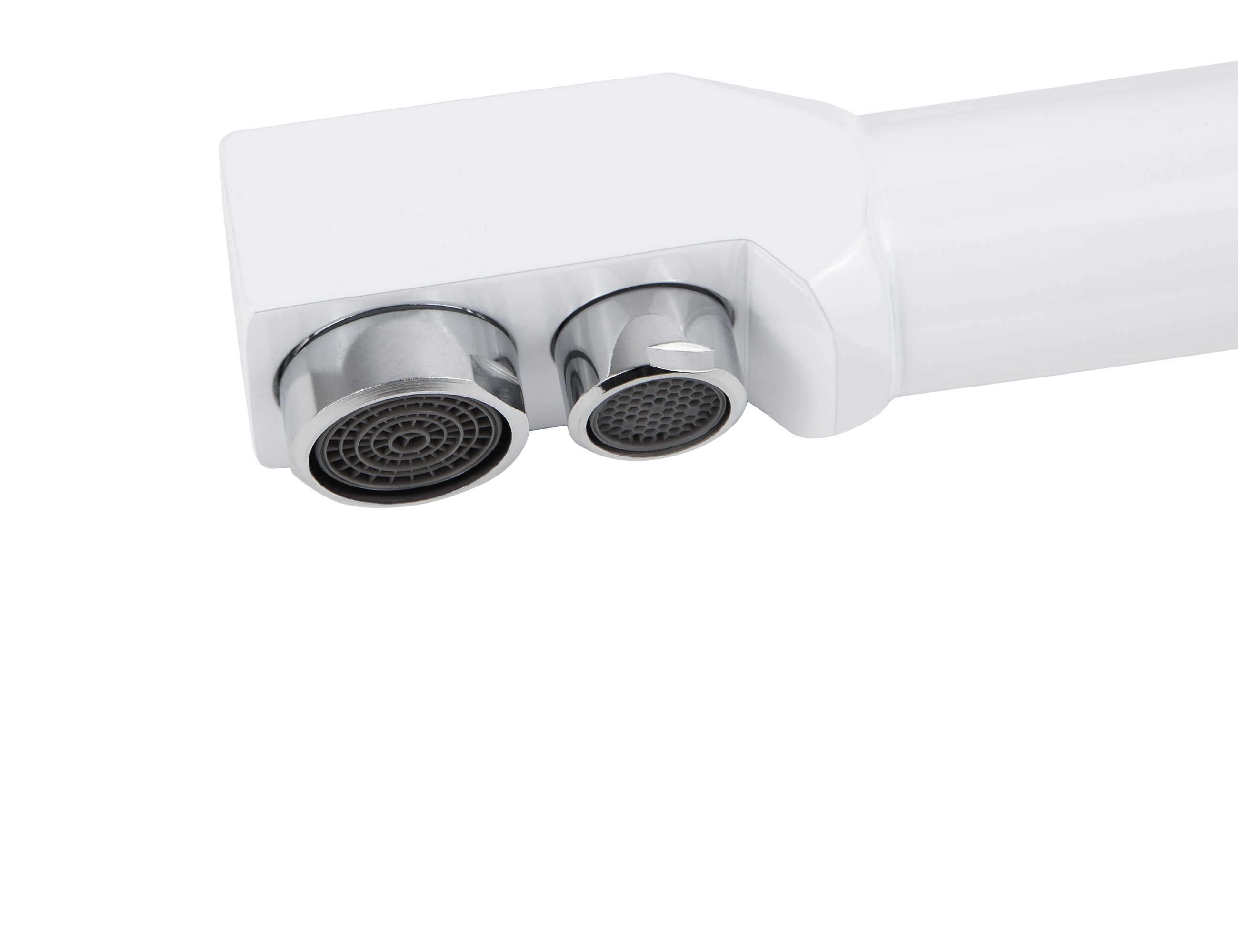 Смеситель VIKO  V-5704 для кухни, белый матовый, излив поворотный, латунь