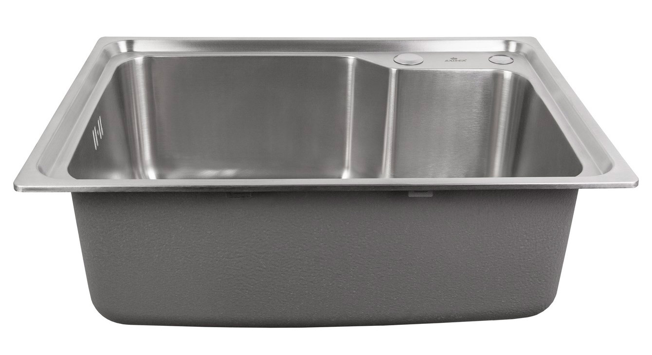 Мойка из нержавейки KAISER 580x430x210*0,8mm (цвет покрытия: сталь) /сифон