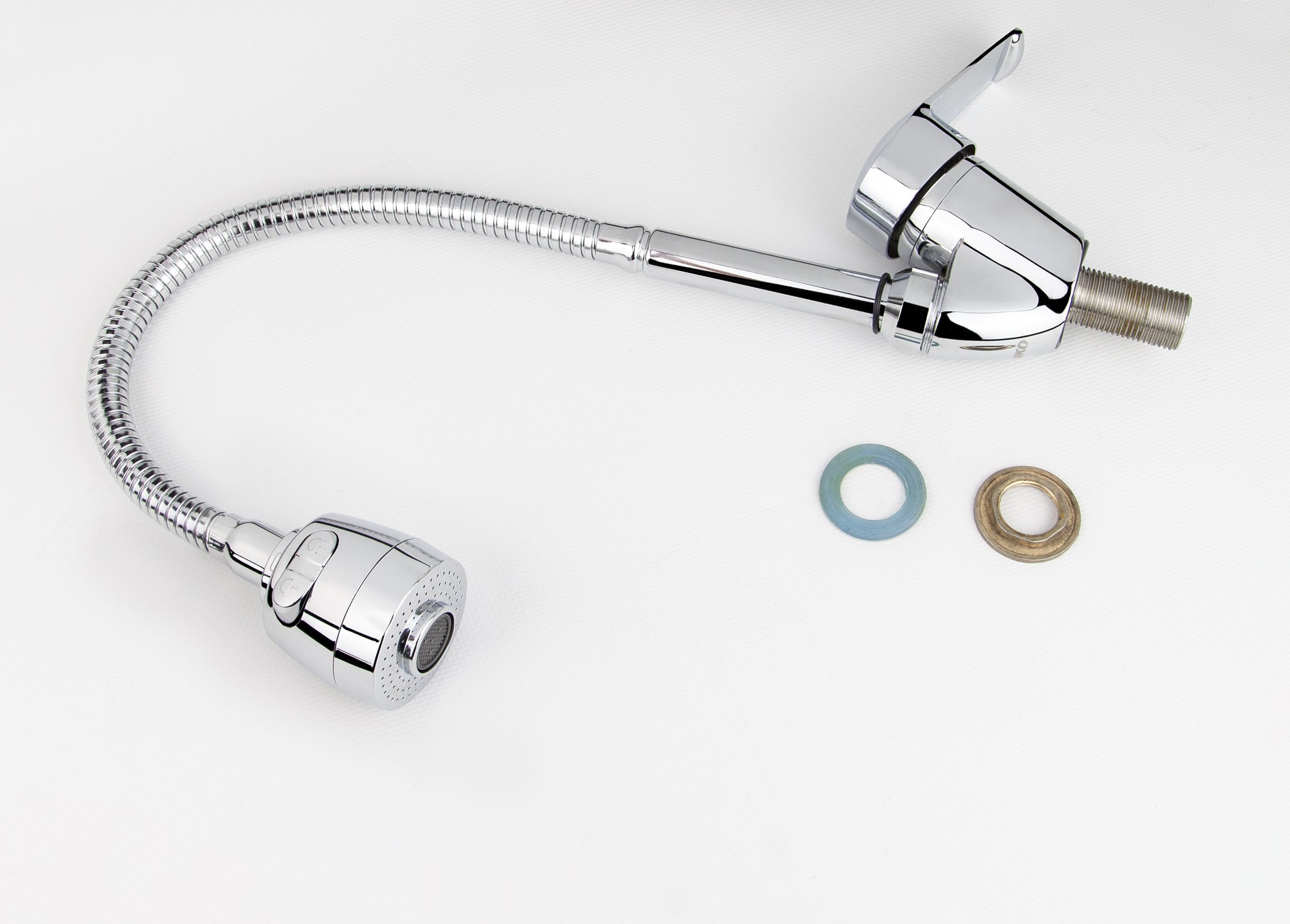 Смеситель VIKO  V-3510 для кухни, хром, излив поворотный, гибкий, цинковый сплав