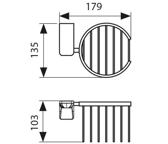 Держатель для освежителя воздуха настенный KAISER бронза 