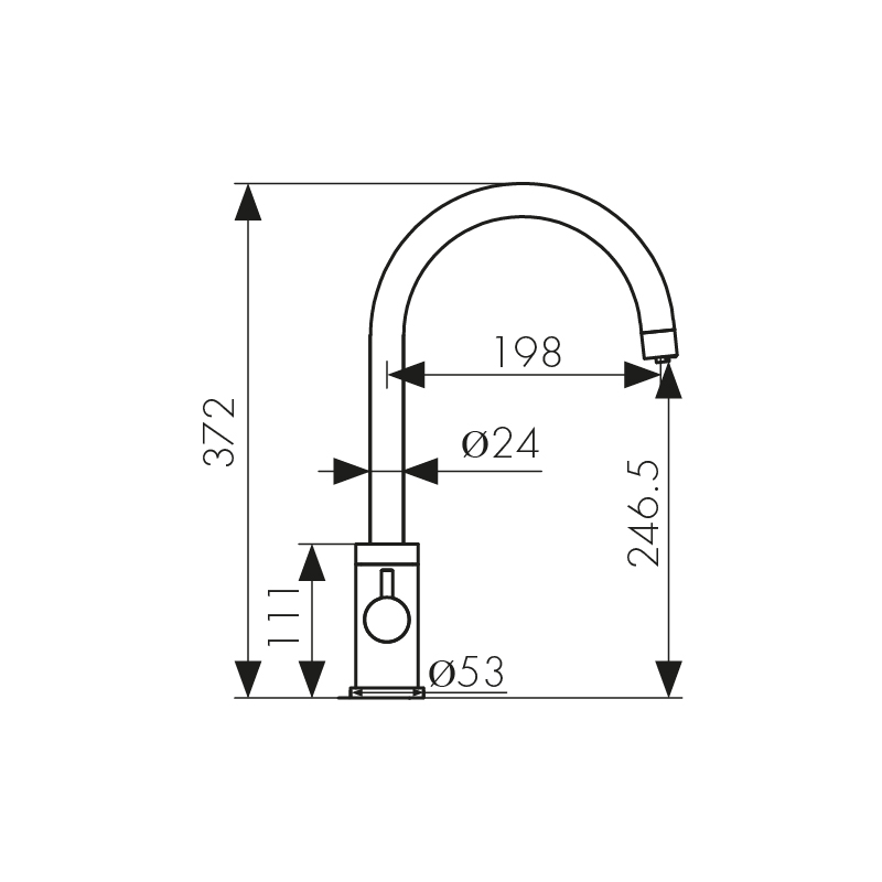 Смеситель KAISER Merkur 26744-5 для кухни с подачей фильтрованной воды, серебро, излив поворотный, л
