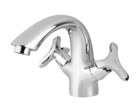 Смеситель VIKO для раковины крест керамика (монолитный)