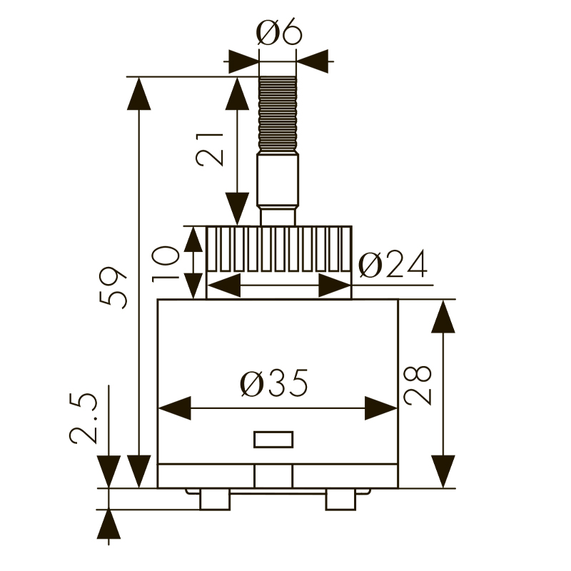 Картридж KАISER Ø35 для смес. 27011/27033/65 серия (стар. арт. 27К)