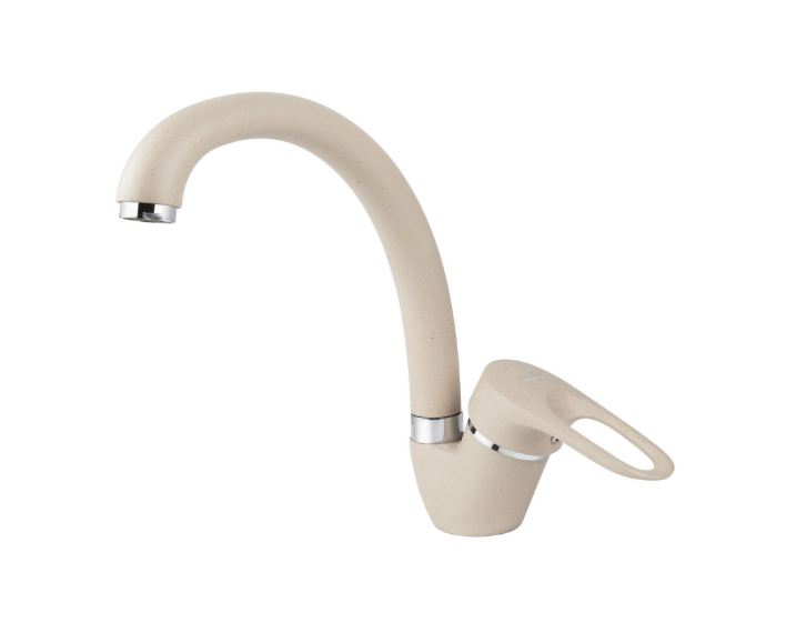 Смеситель VIKO кухня боковой Ø40 с гайкой/песочный мрамор