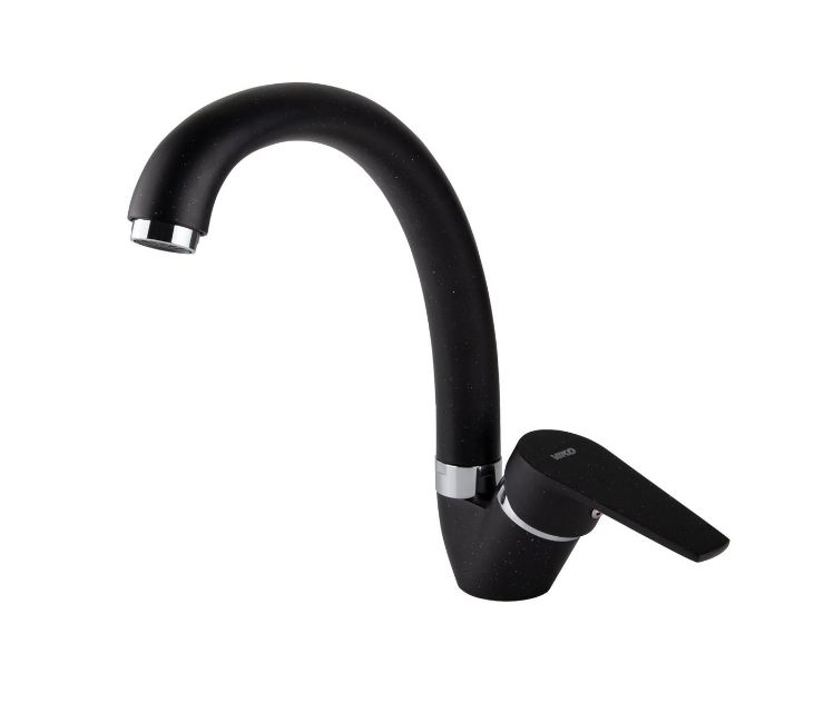 Смеситель VIKO кухня боковой Ø35 с гайкой/черный мрамор