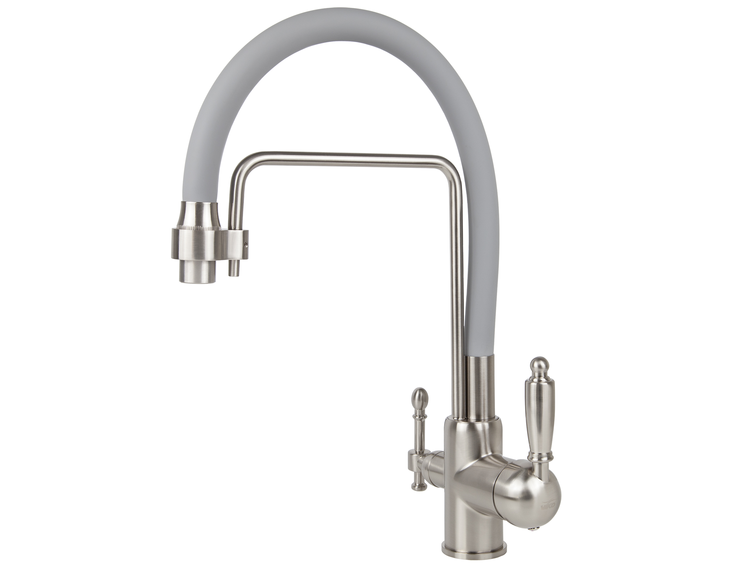 Смеситель VIKO  V-5618 , серебро, излив гибкий, поворотный, под фильтр, латунь