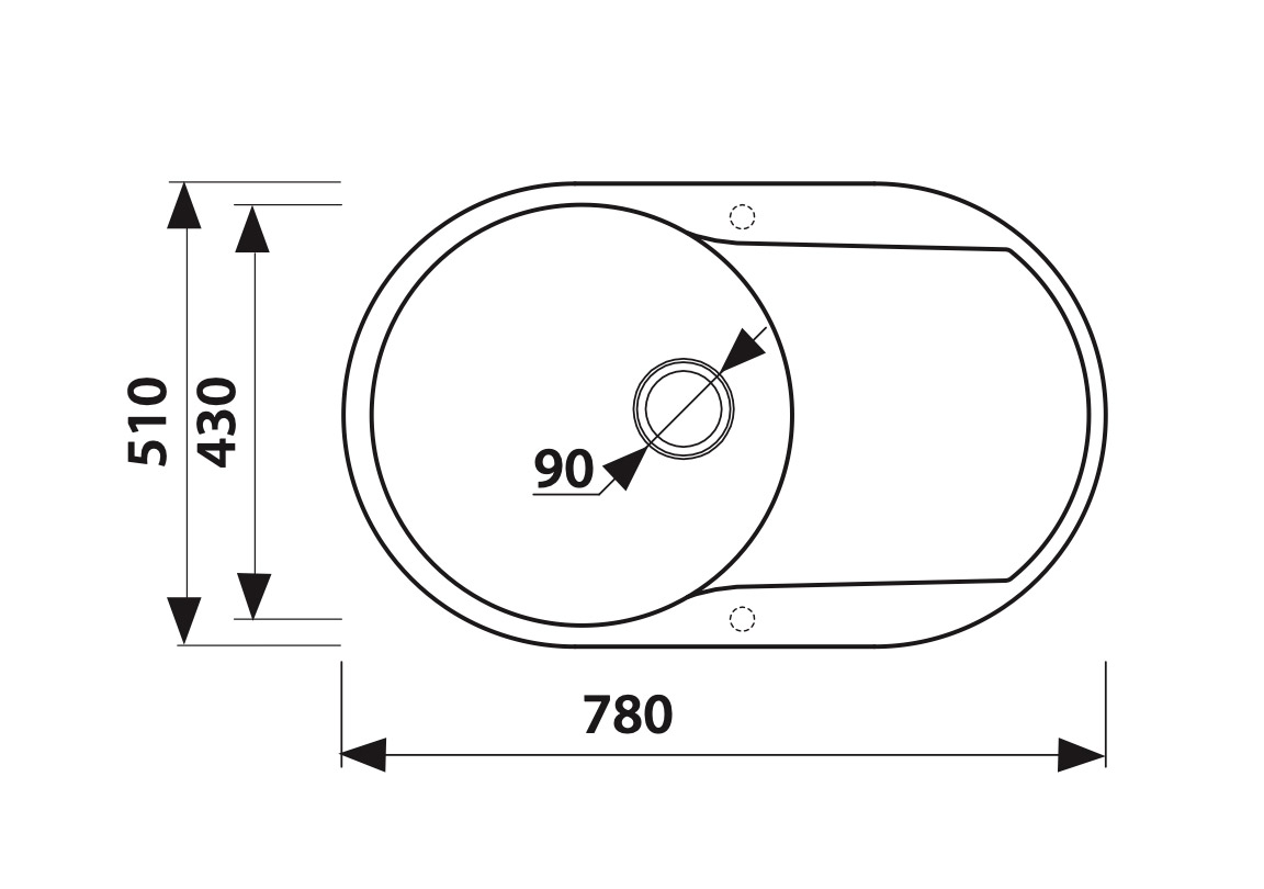 Мойка-Мраморная "KAISER"  (овальная) 7850 Beige  (цв.328)