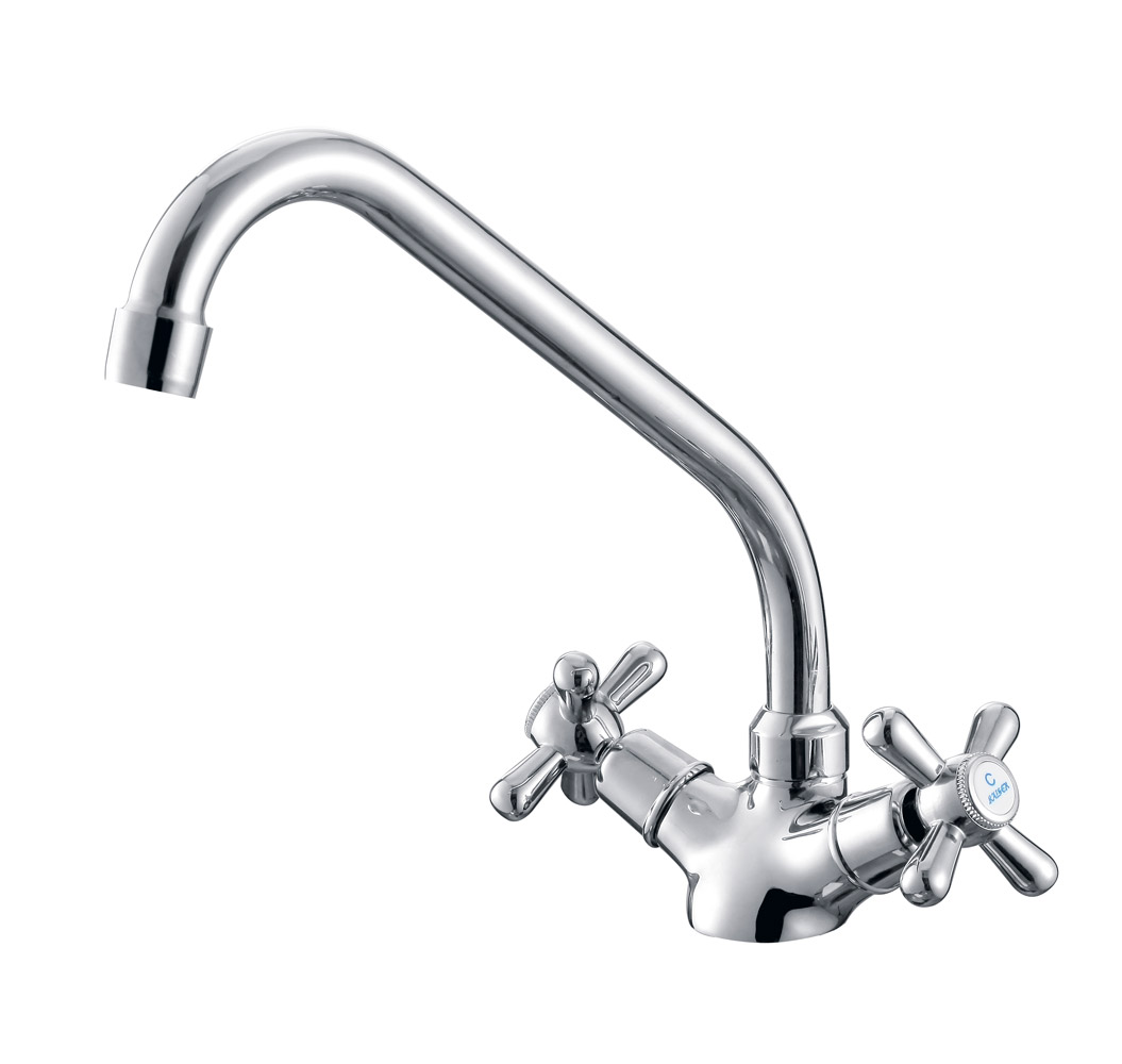 Смеситель KAISER Carlson Style 11077 для кухни, хром, излив поворотный, латунь