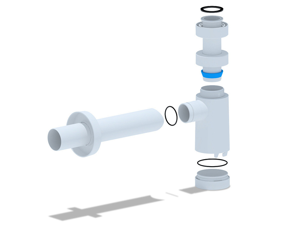 Сифон Ани бутылочный 1-1/4" х 40 с переходной трубой 40мм